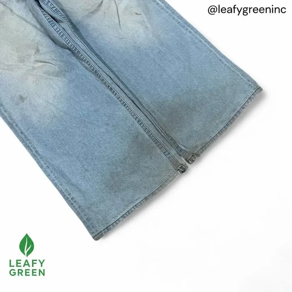True Religion Light Wash Wide Leg Baggy Jeans us sz 34x30 Flared Horseshoe Ultra